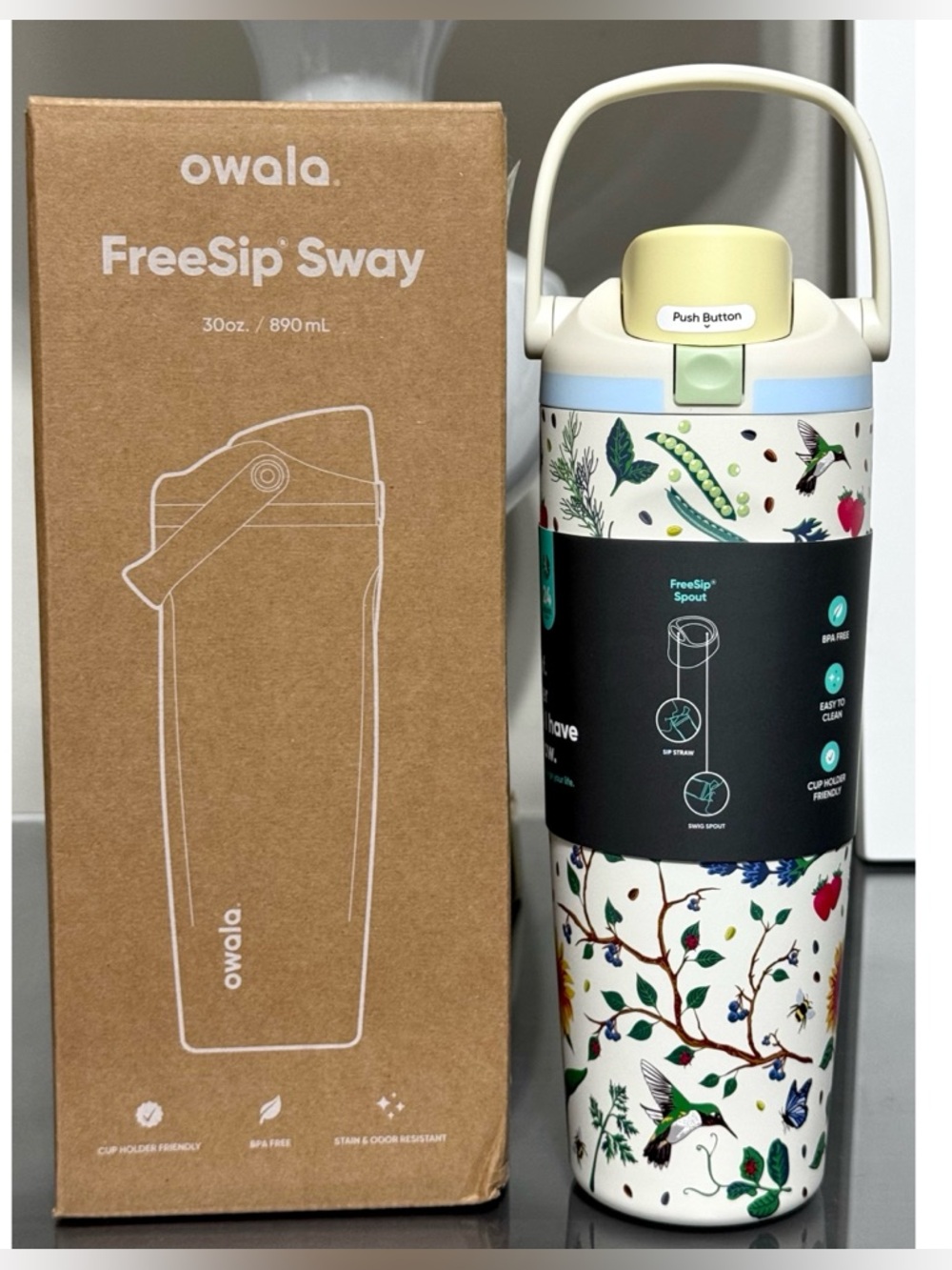 Owala MOTHER’S DAY GARDEN COLOR DROP 30oz FreeSip Sway, MOTHER NATURE